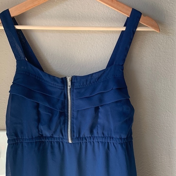 STEVIE & LINDSAY Navy Blue Front Zip Mini Dress - Picture 1 of 8